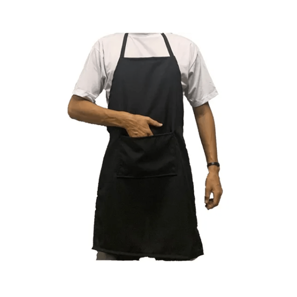 Avental Oxford Preto Com Bolso Cozinha Restaurante 