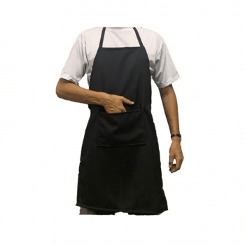 Avental Oxford Preto Com Bolso Cozinha Restaurante 